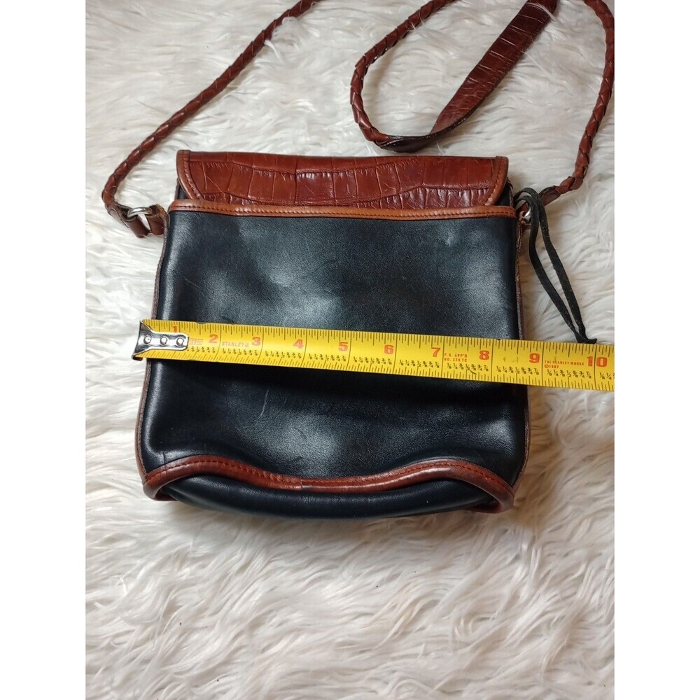 Brighton Vintage Brown Croc Leather Western Shoulder Bag No. 843895 - Picture 11 of 16